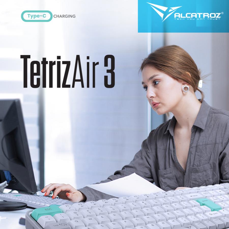 ALCATROZ BT5.3/2.4G MULTI-DEVICE RECHARGEABLE KEYBOARD TETRIZ AIR 3 WINTER WHITE