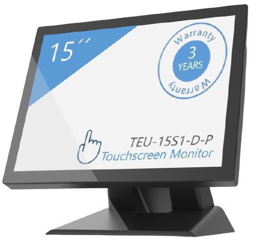 TOUCHSCREEN MONITOR 15- INCH DESKTOP ( TEU-15S1-D-P)   PCAP 10 –TOUCH, ZERO BEZEL DESIGN