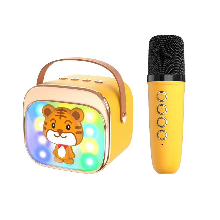 LAMTECH BT5.4 RGB KID KARAOKE SPEAKER YELLOW WITH MIC TIGRONIE