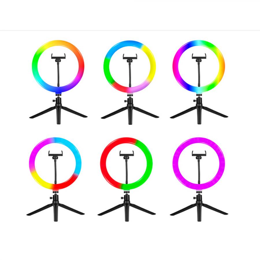 TRACER RGB RING LAMP 26CM WITH 9CM TRIPOD BLACK