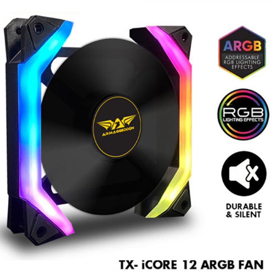 ARMAGGEDDON ARGB LIGHT PC COOLING FAN 14CM