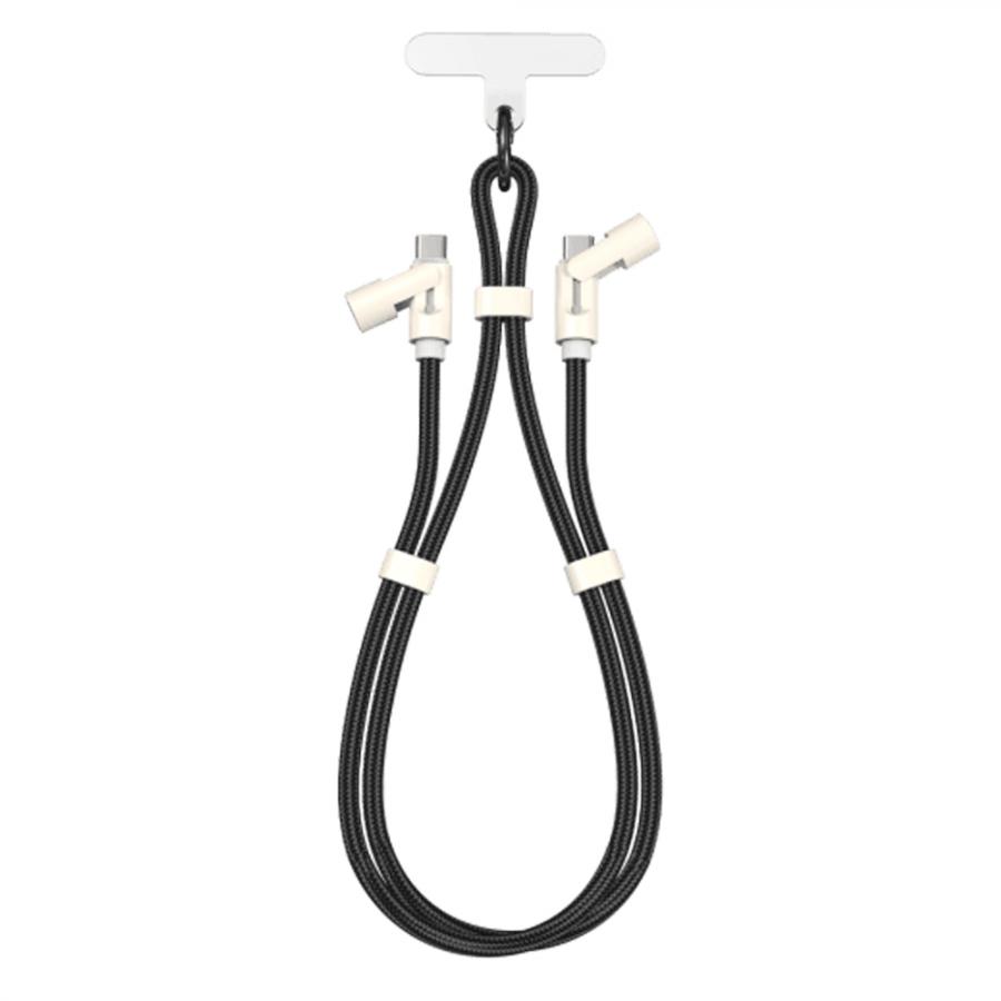 SBOX CABLE TYPE-C TO TYPE-C LANYARD 1.5M BLACK
