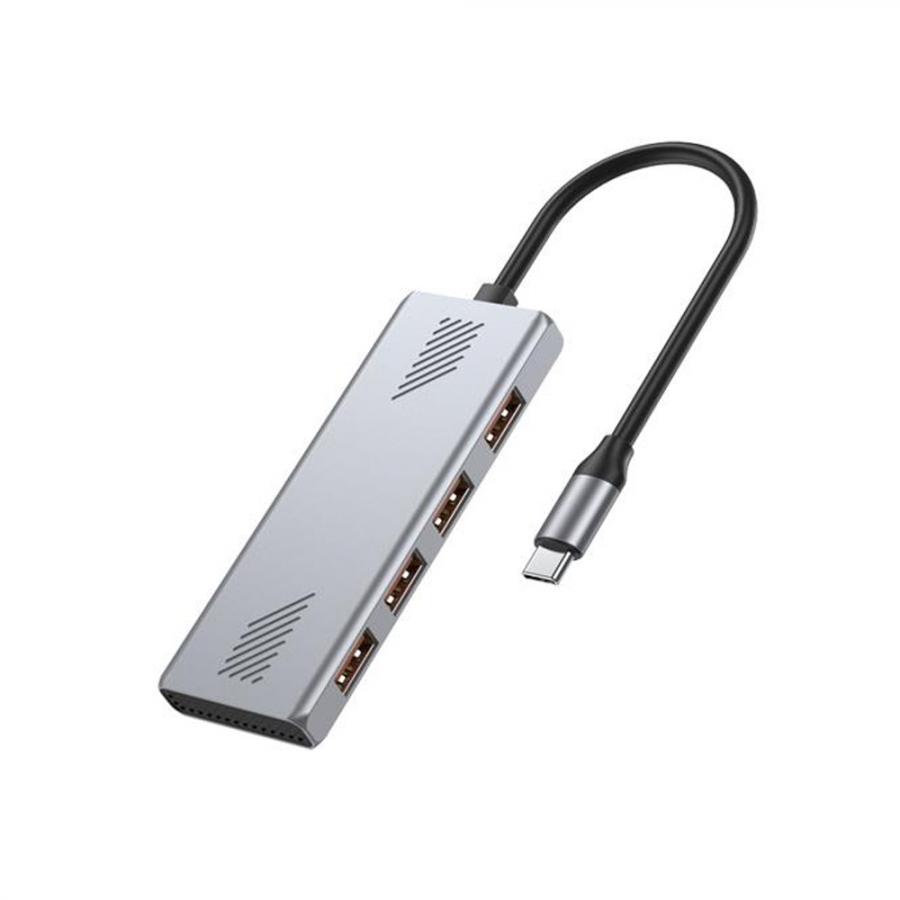 GEMBIRD 4-PORT USB3.2 GEN2 TYPE-C HUB SILVER
