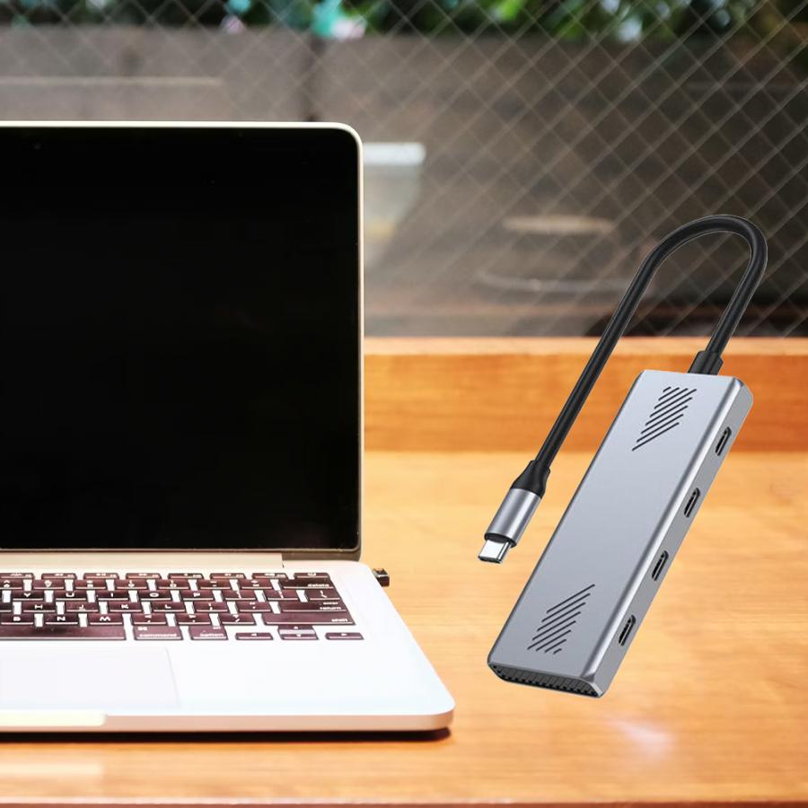 GEMBIRD 4-PORT USB-C 3.2 GEN2 TYPE-C HUB SILVER