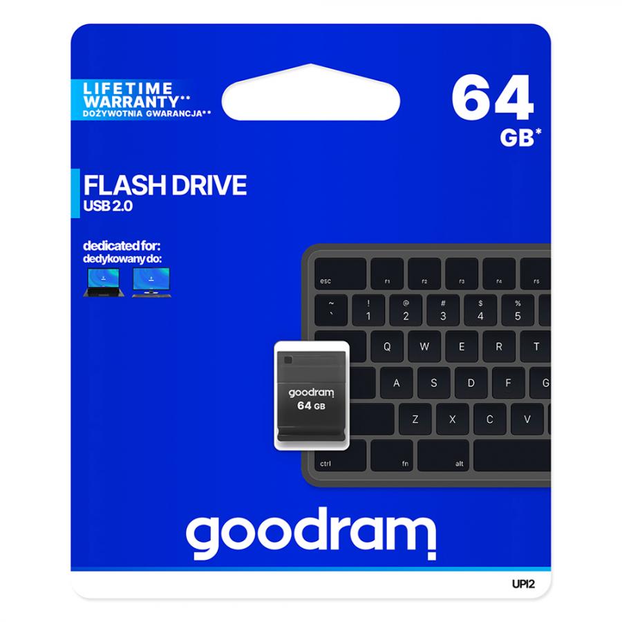 GOODRAM USB2.0 FLASH DRIVE 64GB UPI2 BLACK