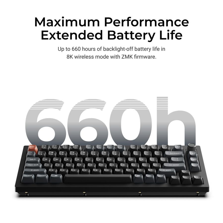 Keychron V1 Ultra (V1U-D3) QMK/VIA Wireless Custom Mechanical Keyboard Brown Switch RGB 75% US