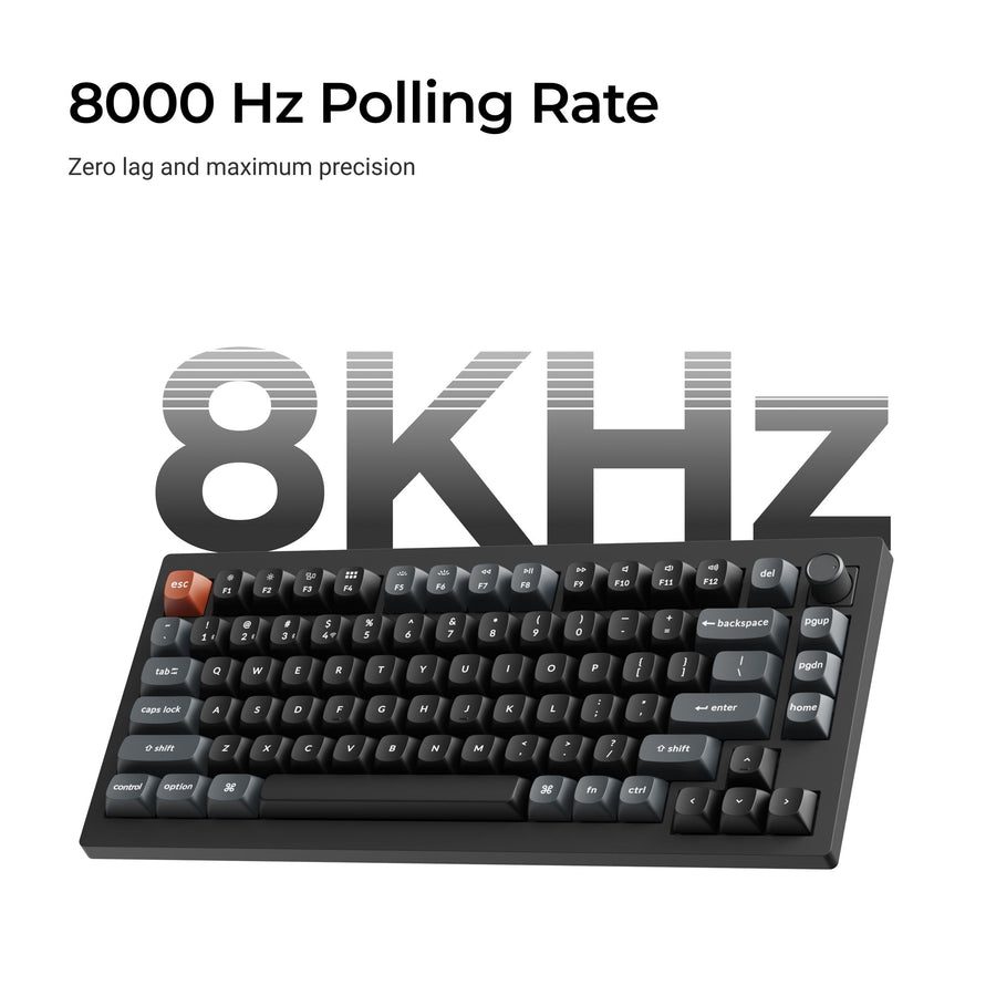 Keychron V1 Ultra (V1U-D3) QMK/VIA Wireless Custom Mechanical Keyboard Brown Switch RGB 75% US