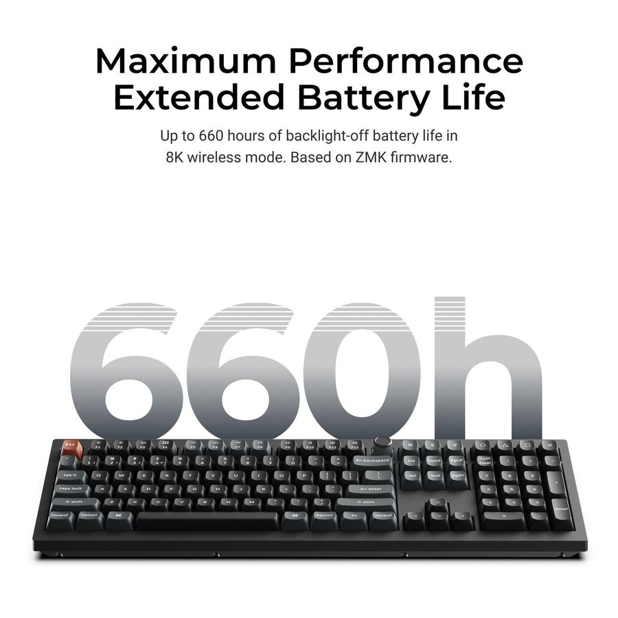 Keychron V6 Ultra (V6U-D3) QMK/VIA Wireless Custom Mechanical Keyboard Brown Switch RGB 100% US
