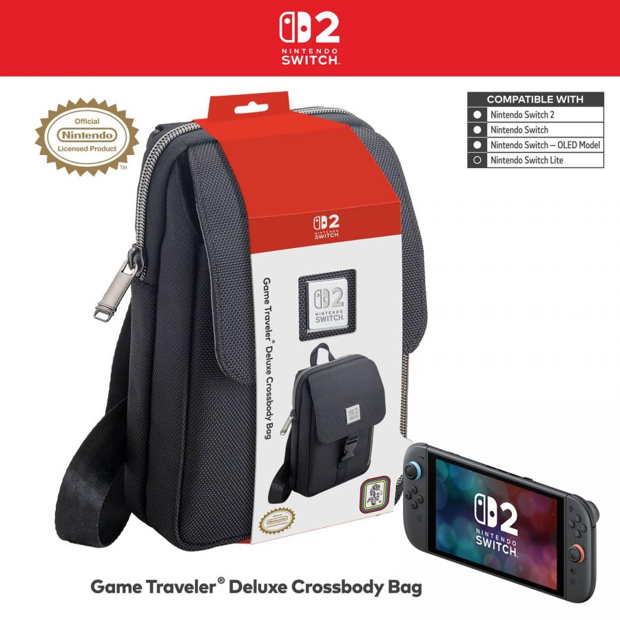 Nacon Official Licensed Vertical Crossbody Bag Black For Nintendo Switch 2 