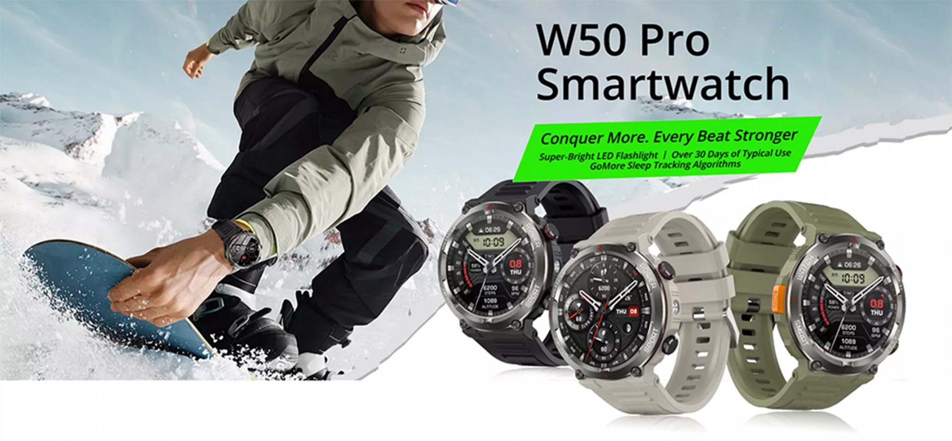 BLACKVIEW MULTI-FUNCTION SMARTWATCH WITH FLASH LIGHT AND GR MENU BLACK
