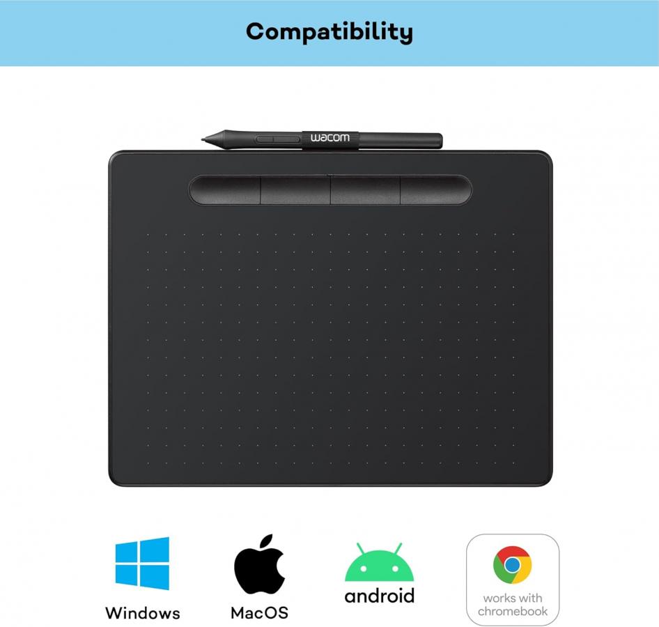 WACOM INTUOS (CTL-6100K-B) MEDIUM, BLACK