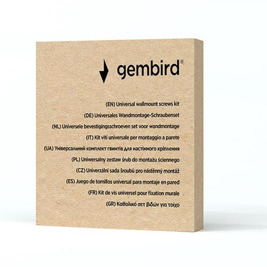 GEMBIRD UNIVERSAL WALLMOUNT SCREWS KIT BLACK