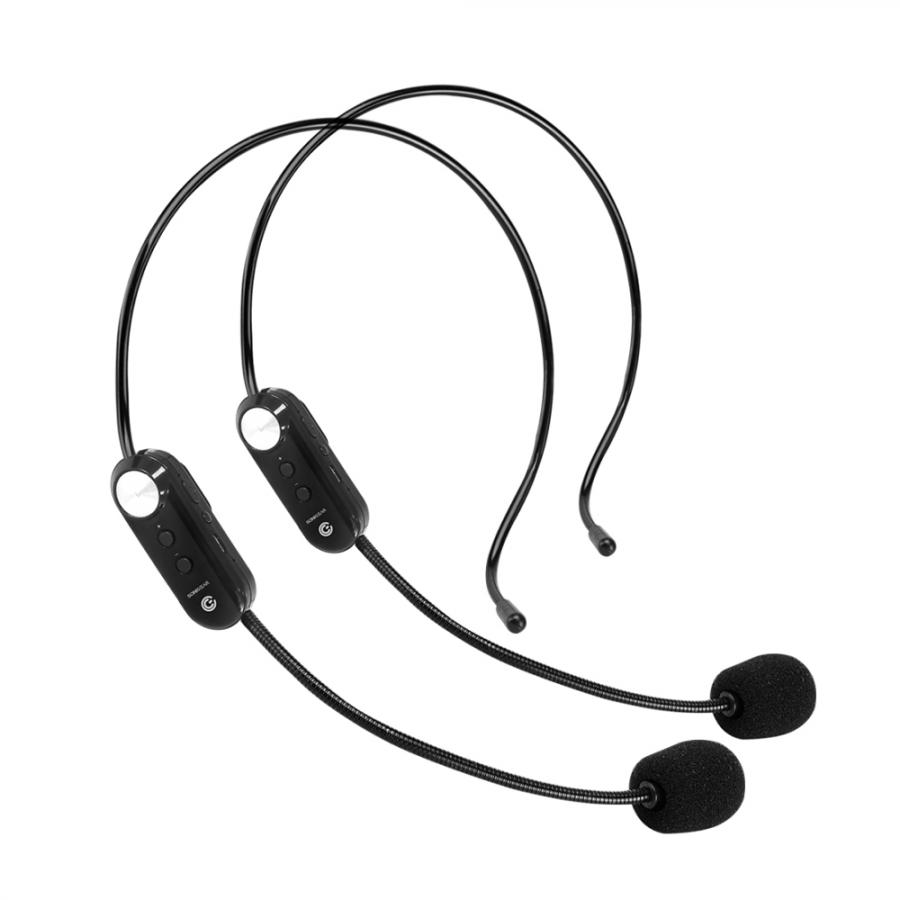 SONICGEAR RECHARGEABLE DUAL HEADSET MICROPHONES WMH 100 UL BLACK