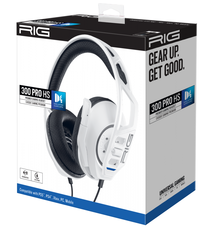 PS5 NACON RIG HEADPHONES 300 PRO HS WHITE (PS4)