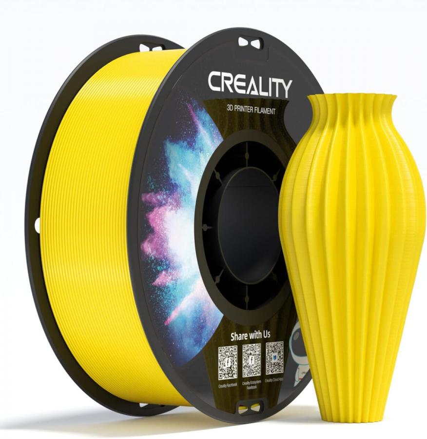 Creality CR-PETG Yellow 3D Printer Filament, Hard Glossy, Tensile Str. 49MPA, 1 kg Spool1.80