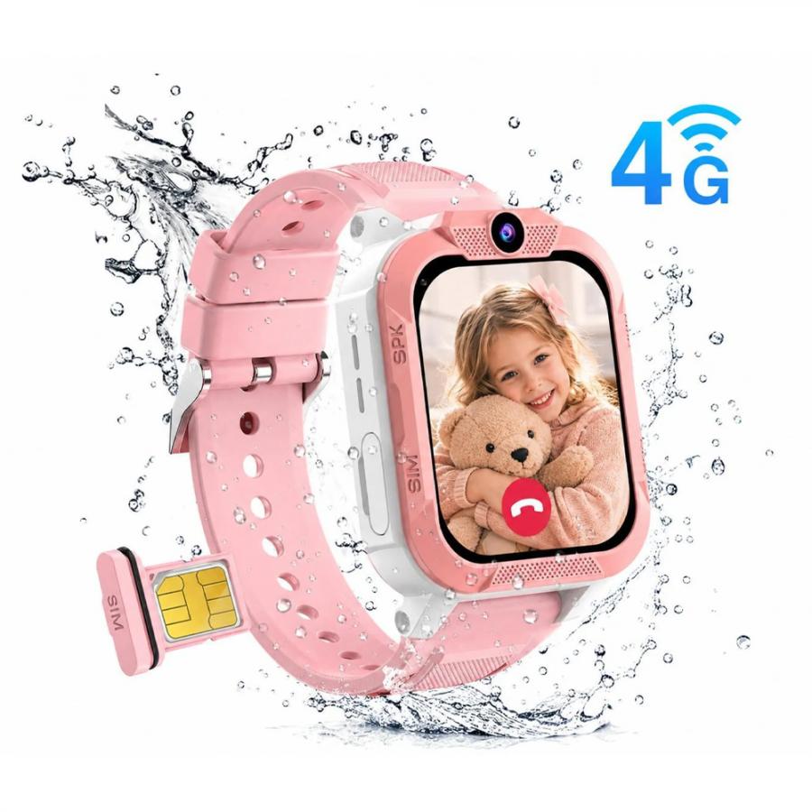 BLACKVIEW 4G KID WIFI WATERPROOF IP68 SMARTWATCH WITH LANYARD PINK