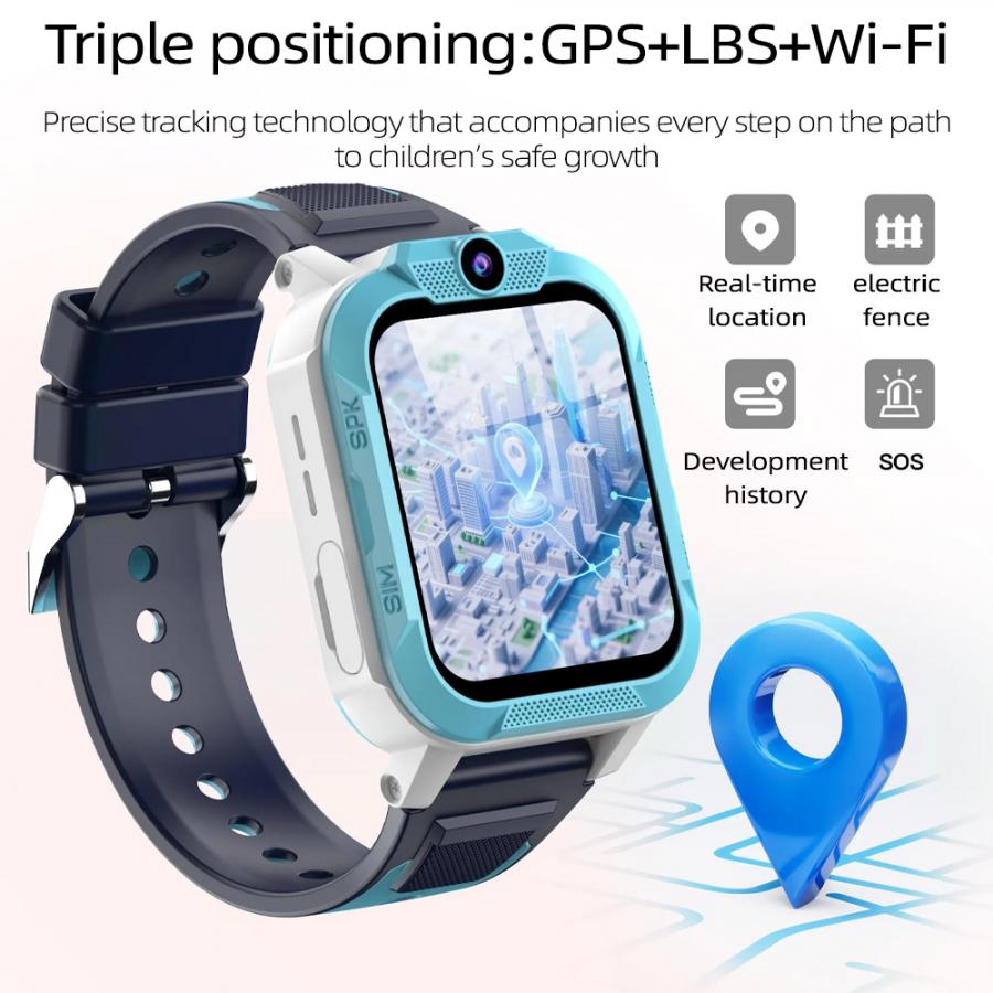 BLACKVIEW 4G KID WIFI WATERPROOF IP68 SMARTWATCH WITH LANYARD BLUE
