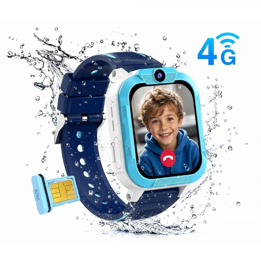 BLACKVIEW 4G KID WIFI WATERPROOF IP68 SMARTWATCH WITH LANYARD BLUE