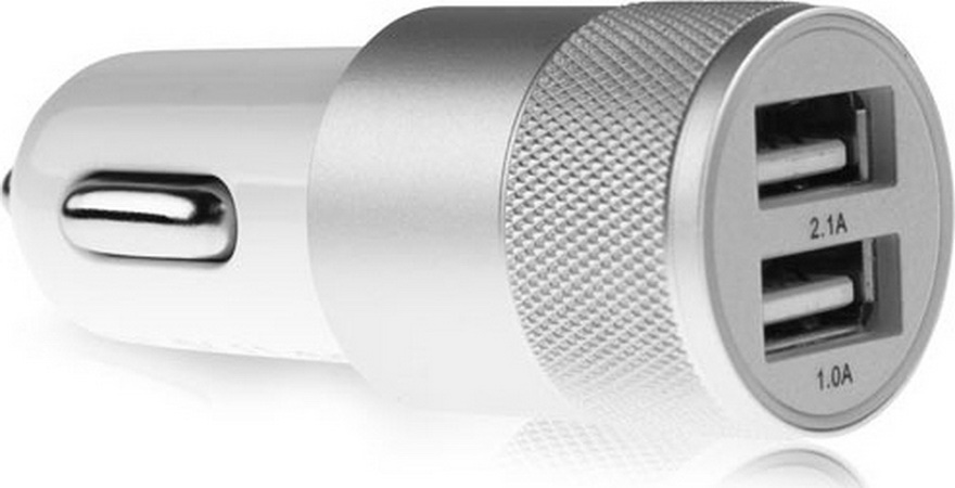Lamtech Car Charger White Dual USB 2.1A LAM081734