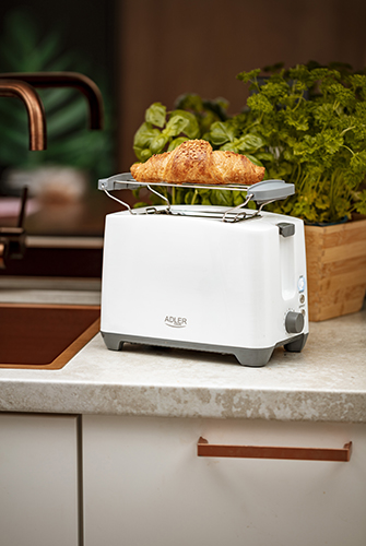 ADLER TOASTER 2 SLICE 1000W WHITE