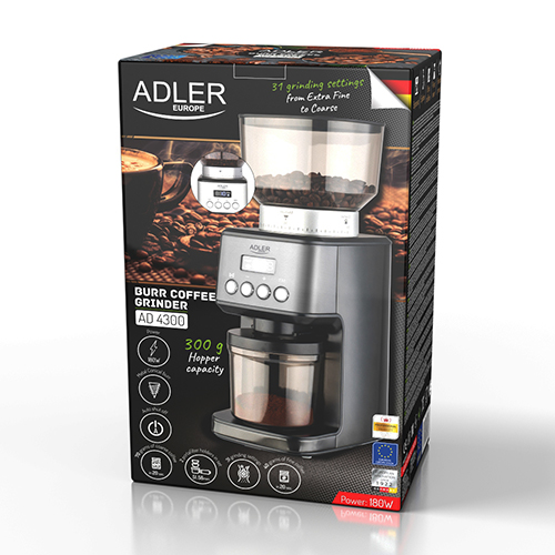 ADLER BURR COFFEE GRINDER 180W BLACK