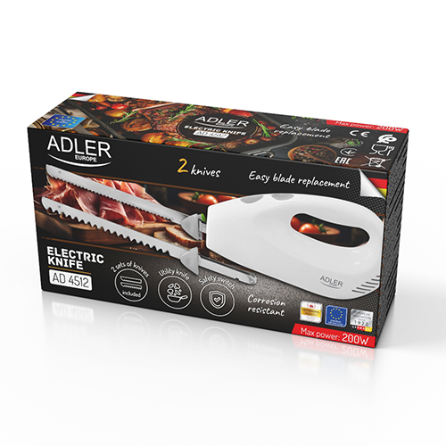 ADLER ELECTRIC KNIFE 200W WHITE