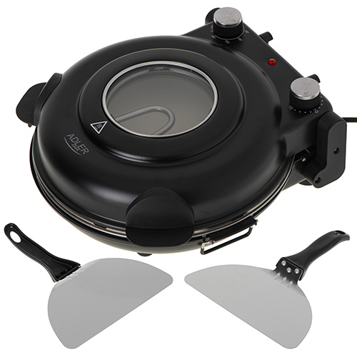 ADLER ELECTRIC PIZZA OVEN 1200W BLACK