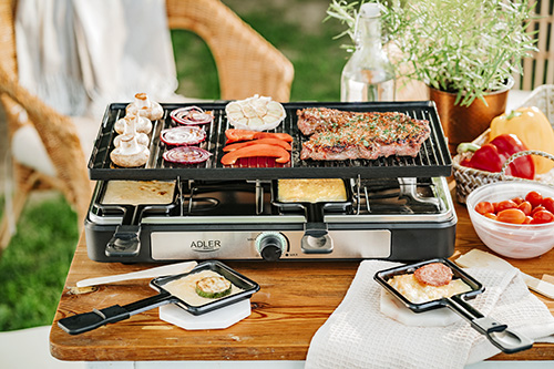 ADLER ELECTRIC GRILL - RACLETTE 1400W BLACK