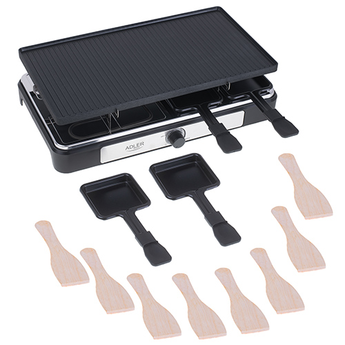 ADLER ELECTRIC GRILL - RACLETTE 1400W BLACK