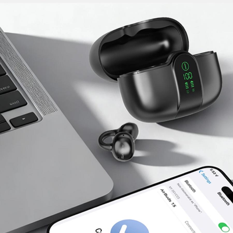 BLACKVIEW BT6.0 IPX5 AIRBUDS 15 WITH LCD CHARGING DOCK SHADOW BLACK