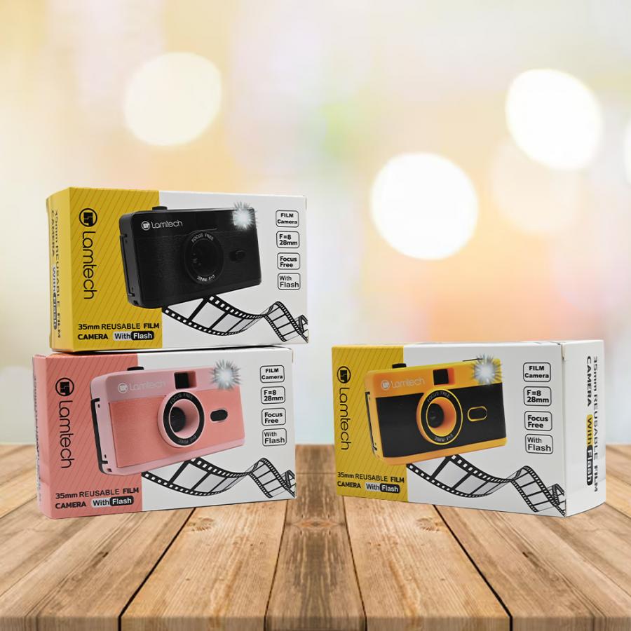 LAMTECH 35mm REUSABLE FILM CAMERA WITH FLASH PINK
