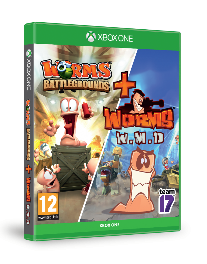 Worms Battlegrounds + Worms Weapons Of Mass Destruction  XONE  NEW