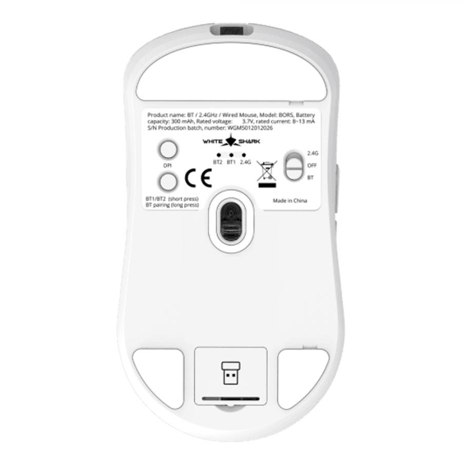 WHITE SHARK WIRELESS MOUSE WGM-5021 12000DPI WHITE