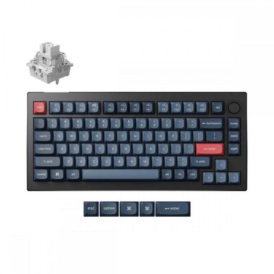 Keychron C75 HE (C75H-D1) Hot-Swap Mechanical Keyboard Magnetic Switch Black 75% US Layout