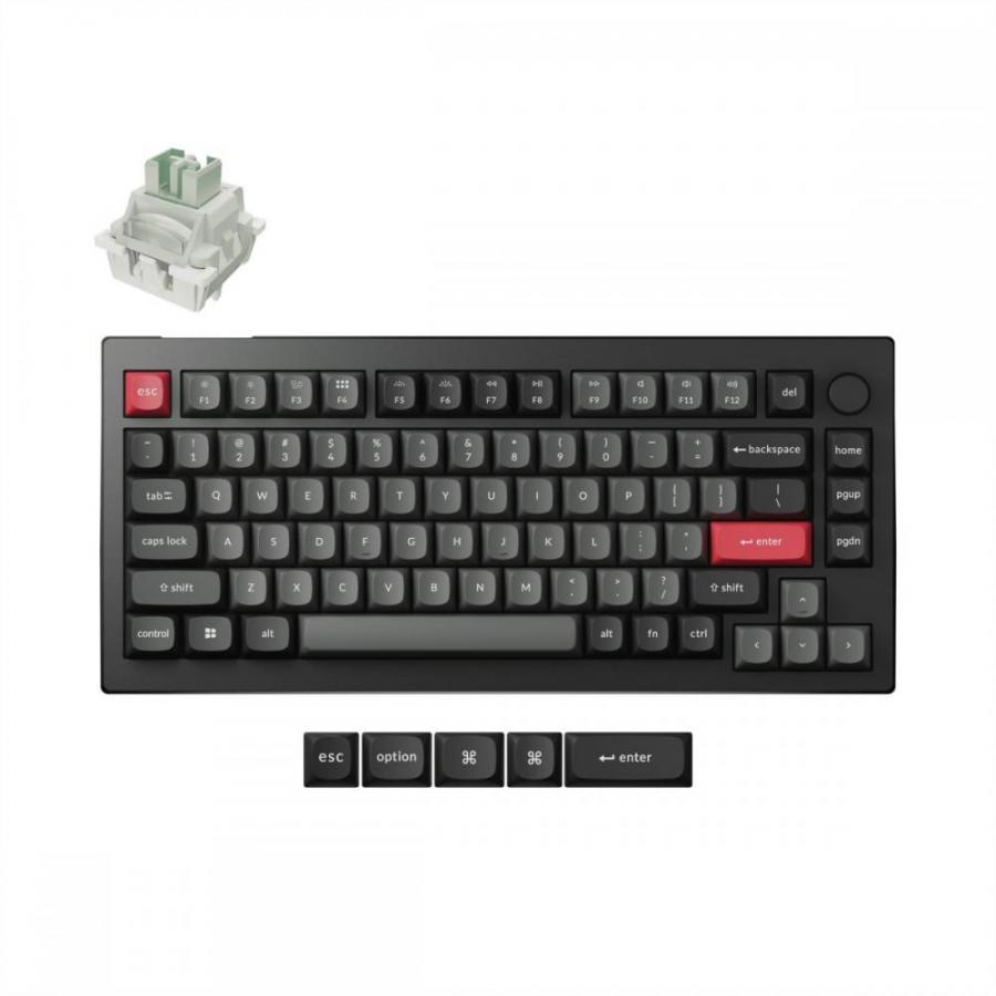 Keychron C75 HE 8K (C75H-M1-US) Hot-Swap Mechanical Keyboard RGB Magnetic Switch Black 75% US Layout