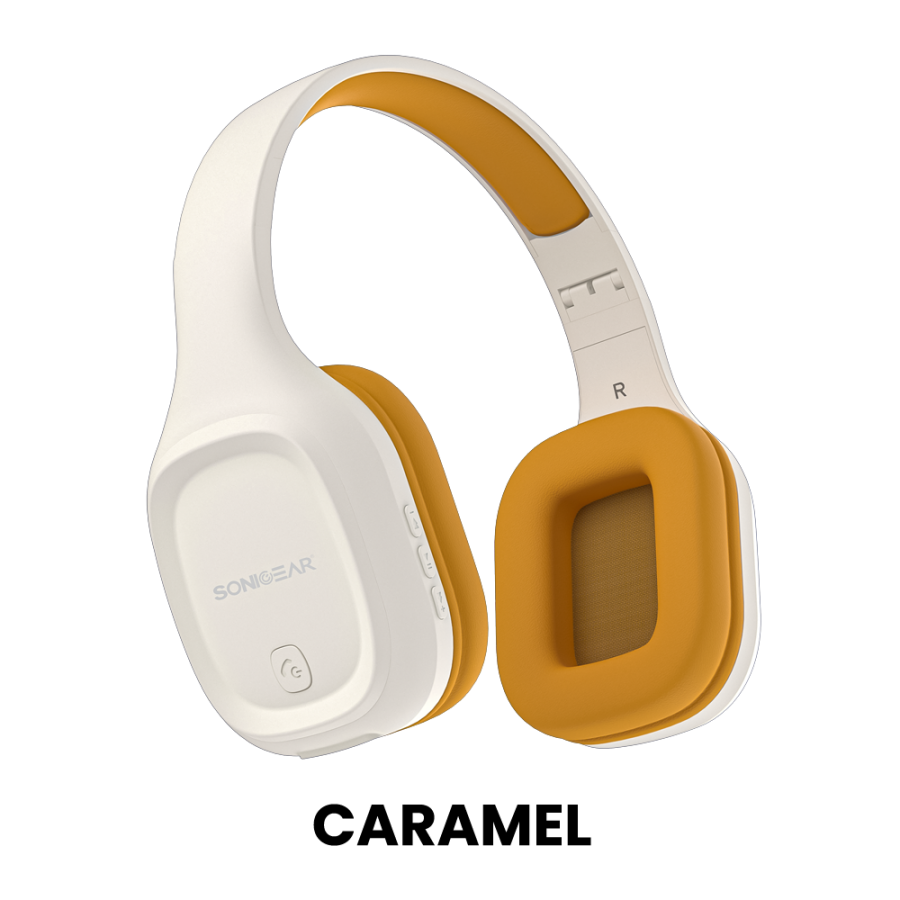 SONICGEAR BT5.4 OVER-EAR HEADPHONES AIRPHONE 5 CREME CARAMEL