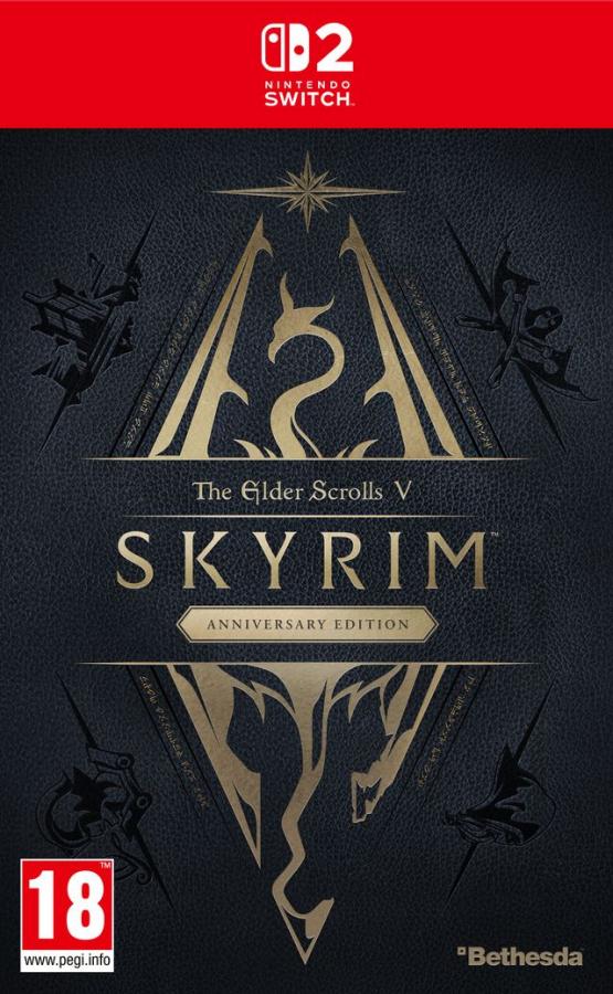 The Elder Scrolls V : Skyrim Anniversary Edition   Nintendo Switch 2 NEW (Code in a Box)