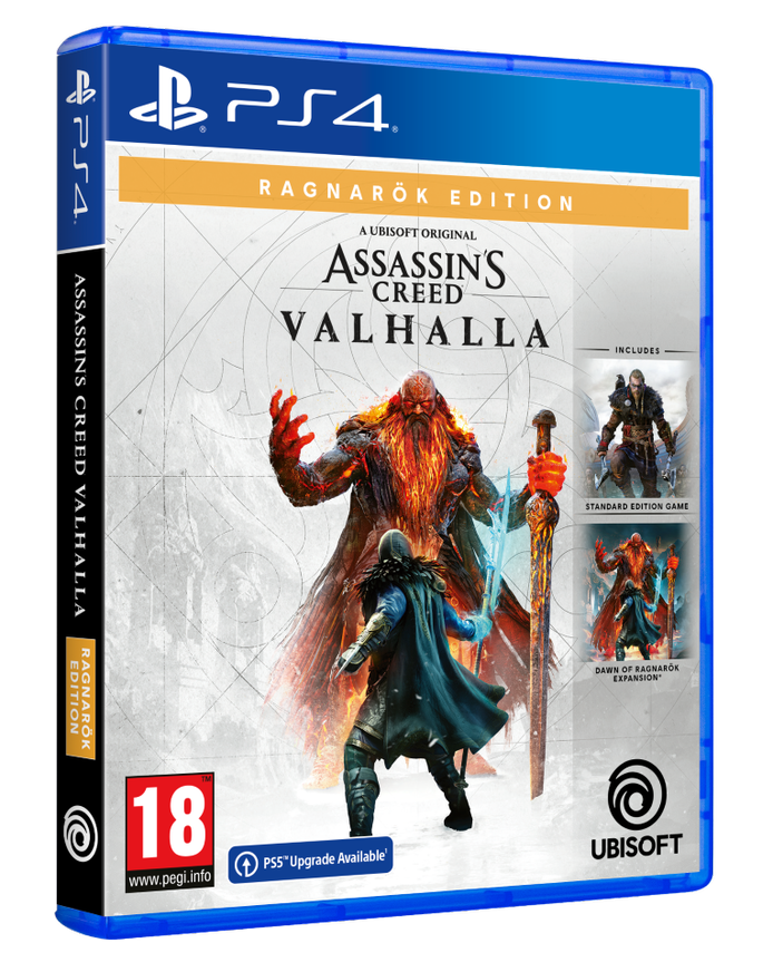 Assassin's Creed Valhalla Ragnarok Edition - Set of Base Game & Expansion Dawn Of Ragnarok (Code In A Box) PS4 NEW