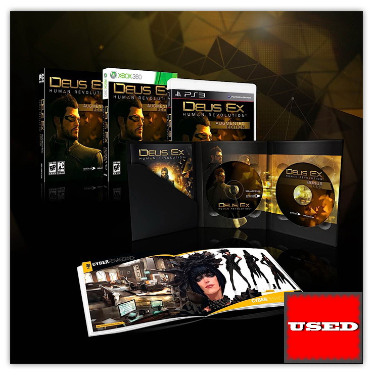 Deus Ex: Human Revolution (Augmented Ed) X360 USED (Without Outer Sleeve + Artbook)