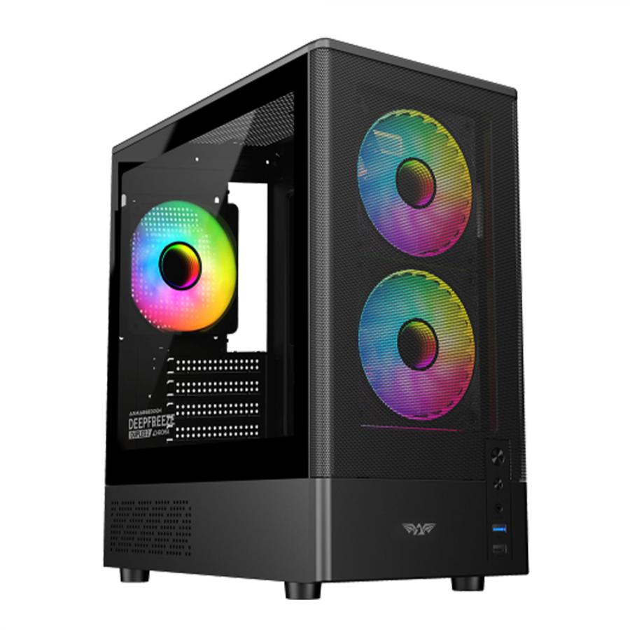 ARMAGGEDDON MICRO ATX CASE WITH 3X CHROMA FANS DEEPFREEZE DUPLEX 2 CHROMA BLACK