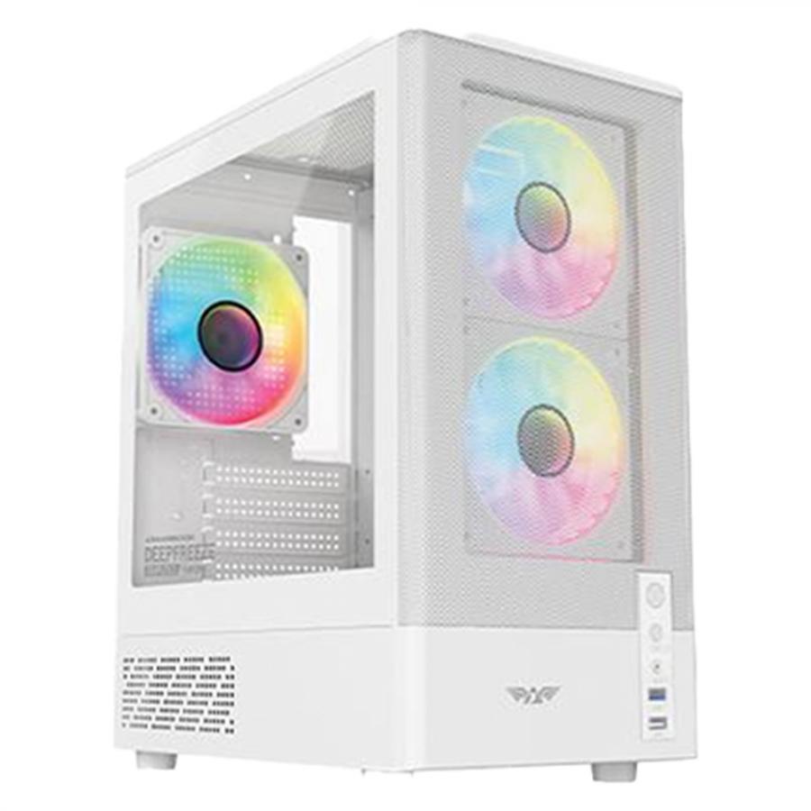 ARMAGGEDDON MICRO ATX CASE WITH 3X CHROMA FANS DEEPFREEZE DUPLEX 2 CHROMA WHITE