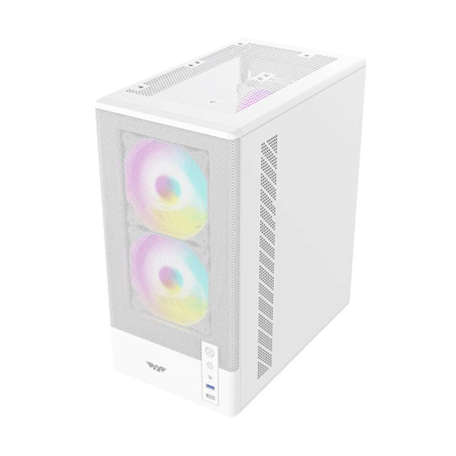 ARMAGGEDDON MICRO ATX CASE WITH 3X CHROMA FANS DEEPFREEZE DUPLEX 2 CHROMA WHITE