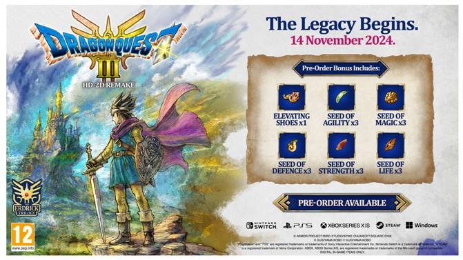 Dragon Quest III HD 2D Remake Nintendo Switch NEW