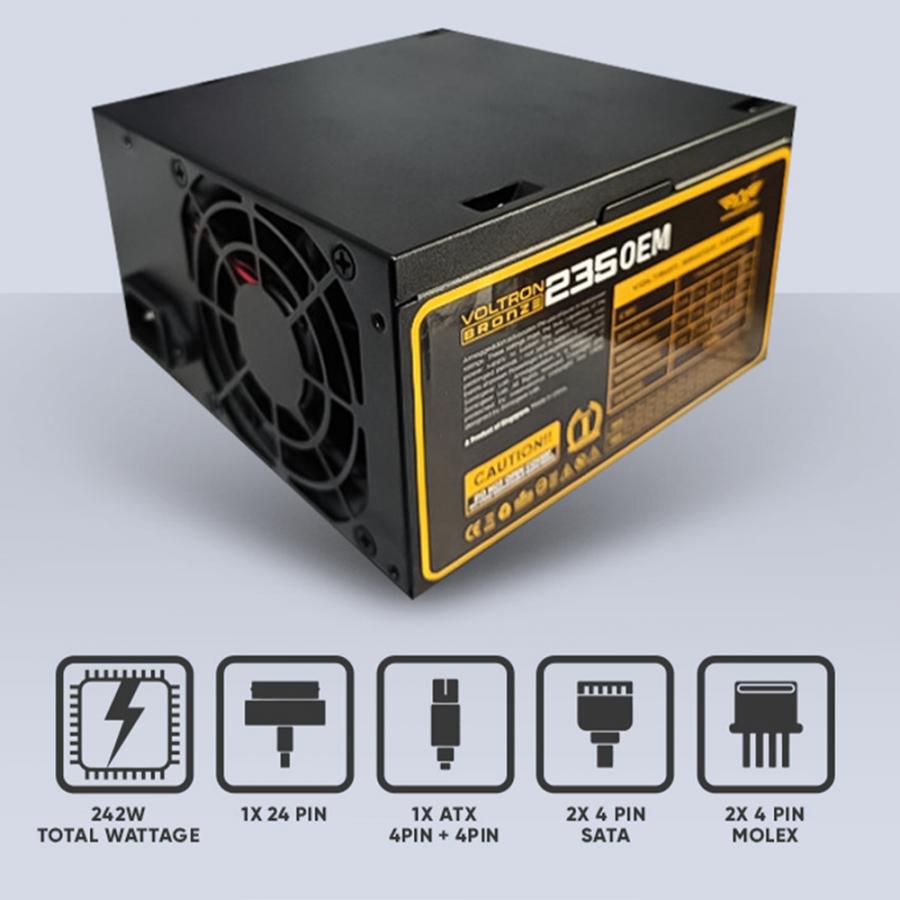 ALCATROZ PC CASE WITH PSU AZZURA MILLENIA ECO PRO II RGB BLACK