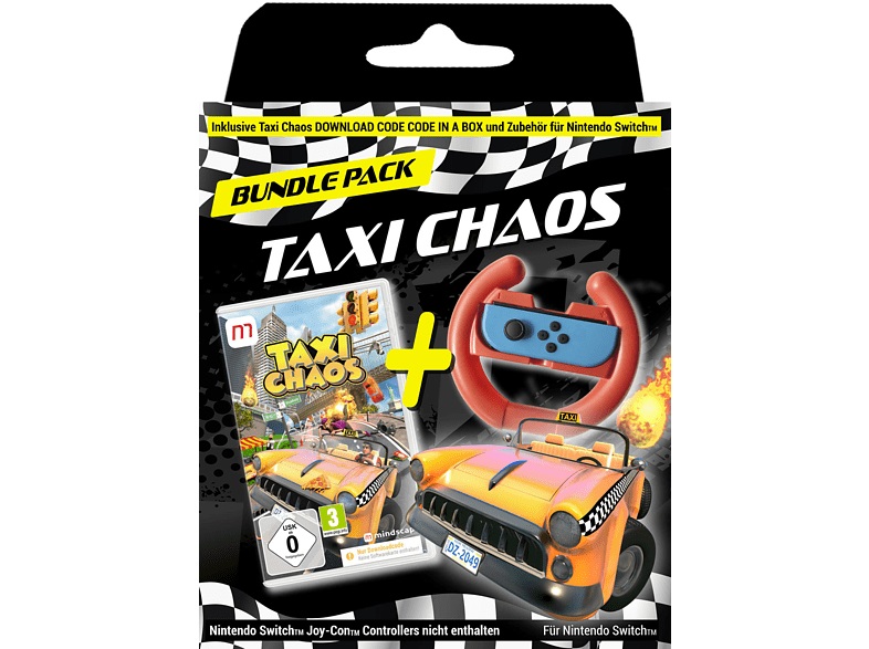Taxi Chaos ( CIAB) Steering Wheel Bundle  Nintendo Switch  NEW