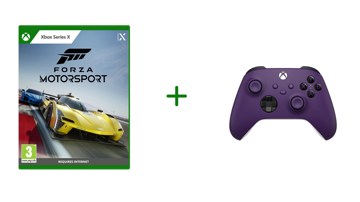Forza Motorsport Xbox Series X NEW  +  Microsoft Xbox Series X/S ( XBOX ONE Compatible) Controller Astral Purple