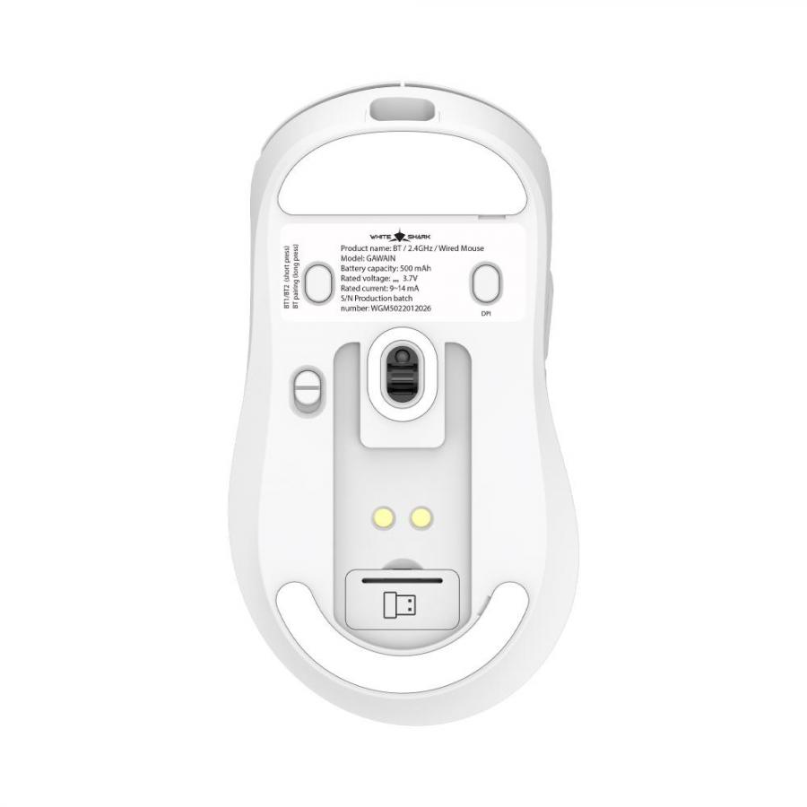 WHITE SHARK WIRELESS GAMING MOUSE 12000DPI WMG-5023 GAWAIN WHITE
