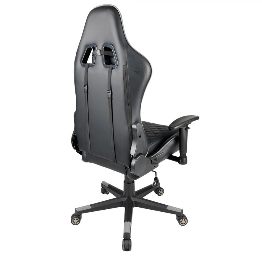 GEMBIRD GAMING PVC LEATHER CHAIR WITH PILLOWS BLACK GREY