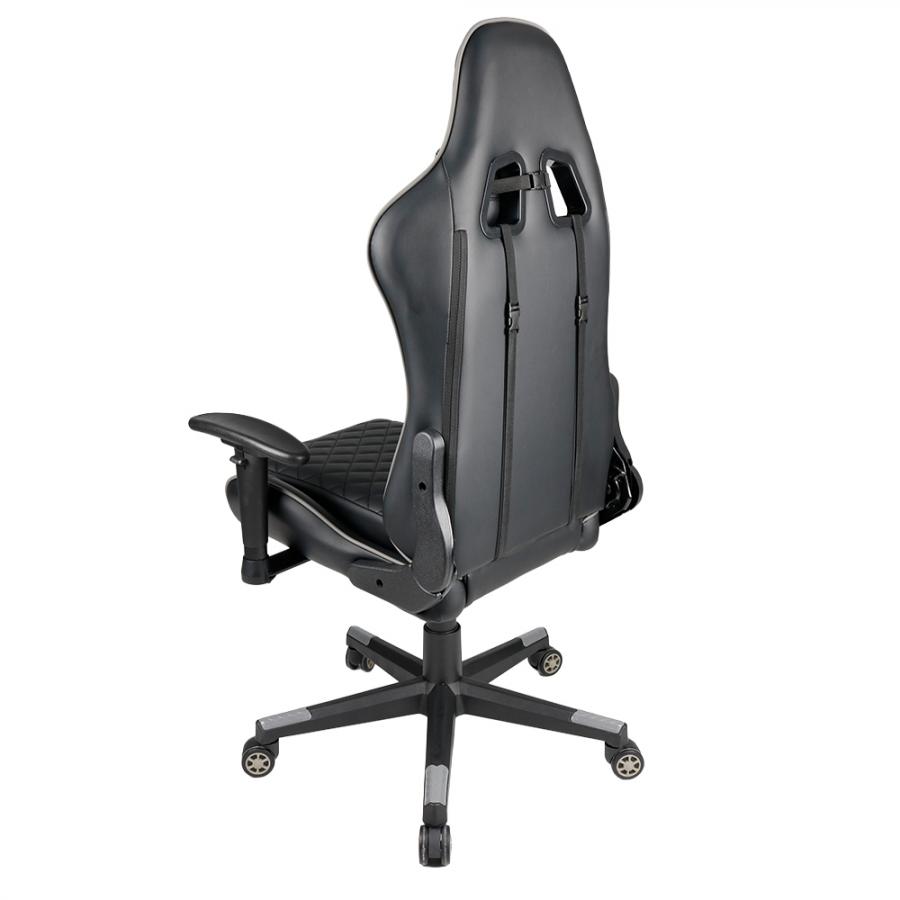 GEMBIRD GAMING PVC LEATHER CHAIR WITH PILLOWS BLACK GREY