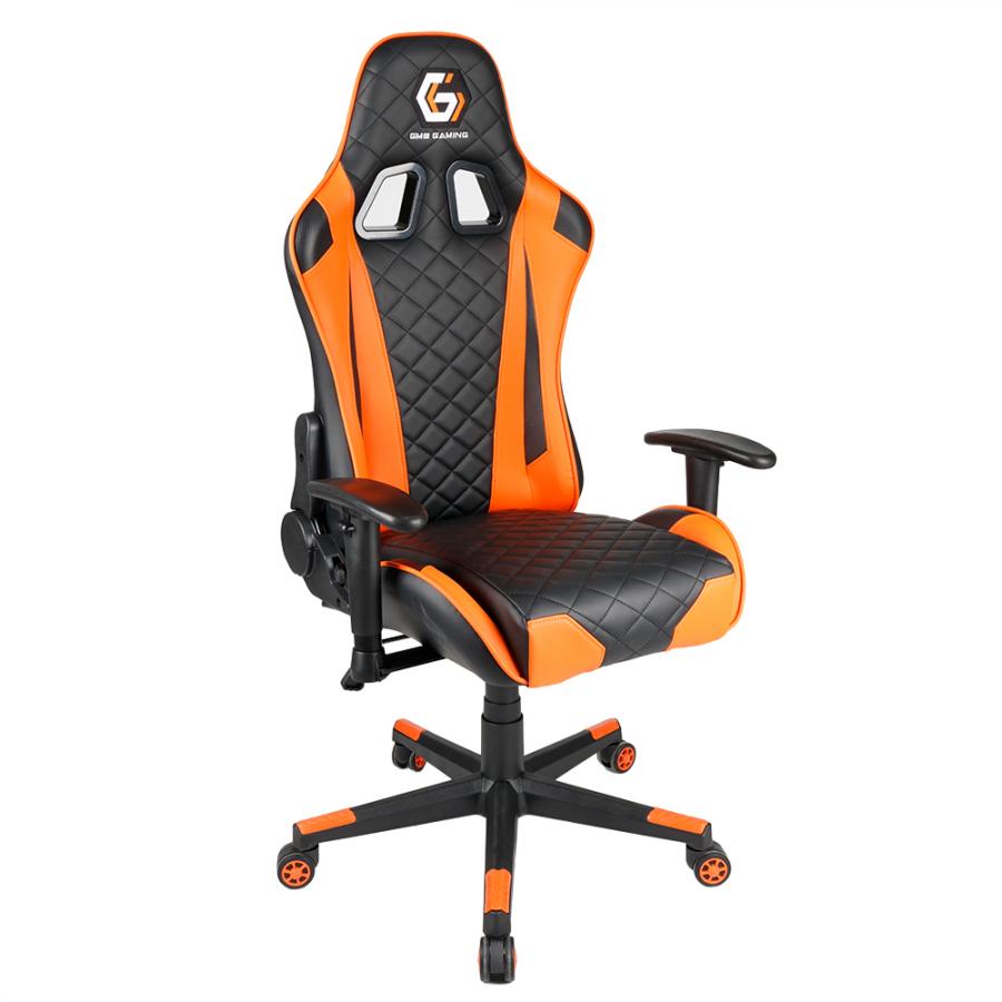 GEMBIRD GAMING PVC LEATHER CHAIR WITH PILLOWS BLACK ORANGE